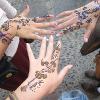 Glitter henna tattoos in Morocco